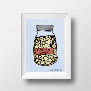 2015-CarneyS-Kitchen-PickledGarlic-Framed